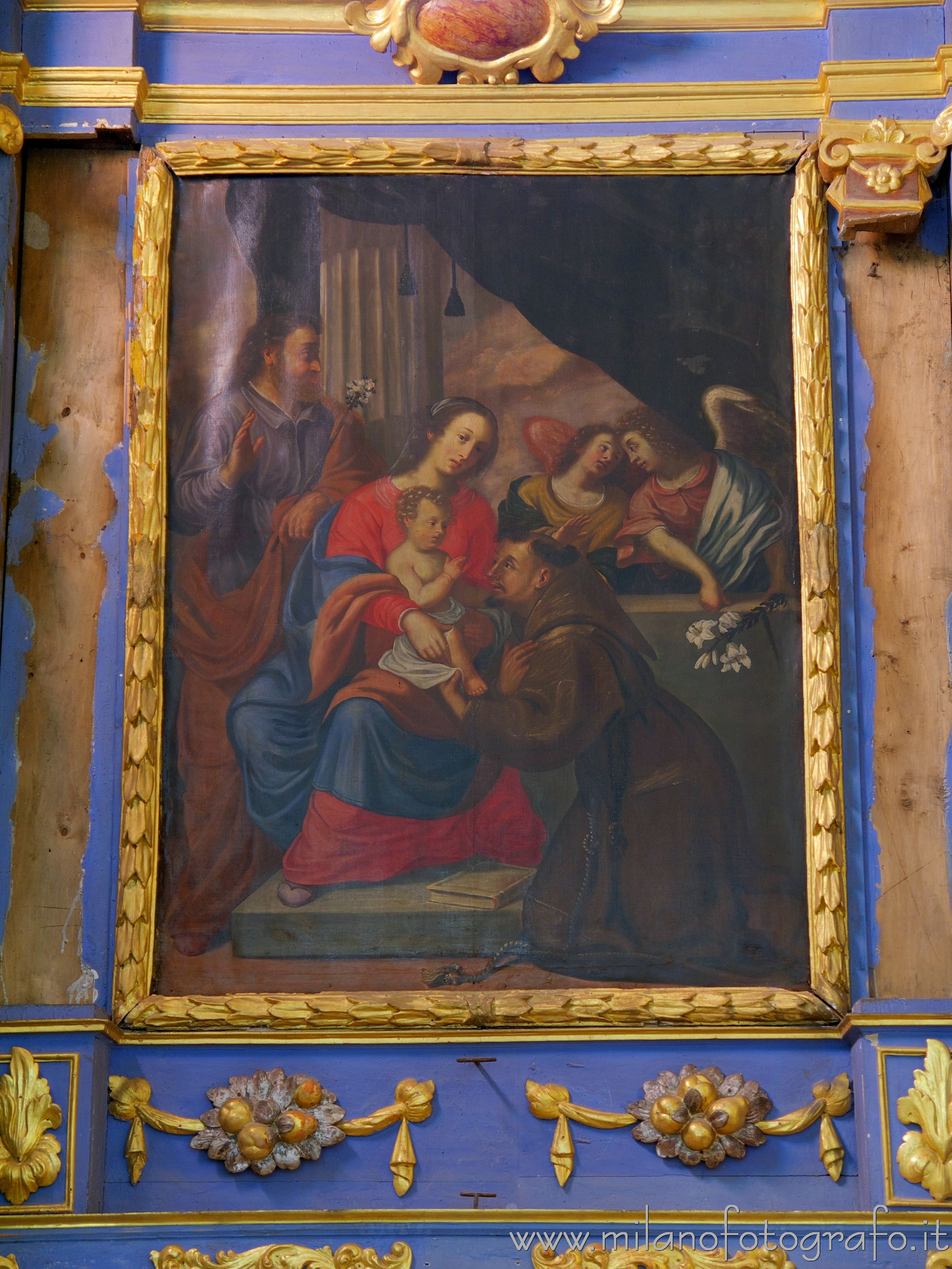 Candelo (Biella, Italy) - Virgin with Child presented to St. Anthony of Padua, with St. Joseph and two angels in the background in the Church of Santa Maria Maggiore - Full resolution picture